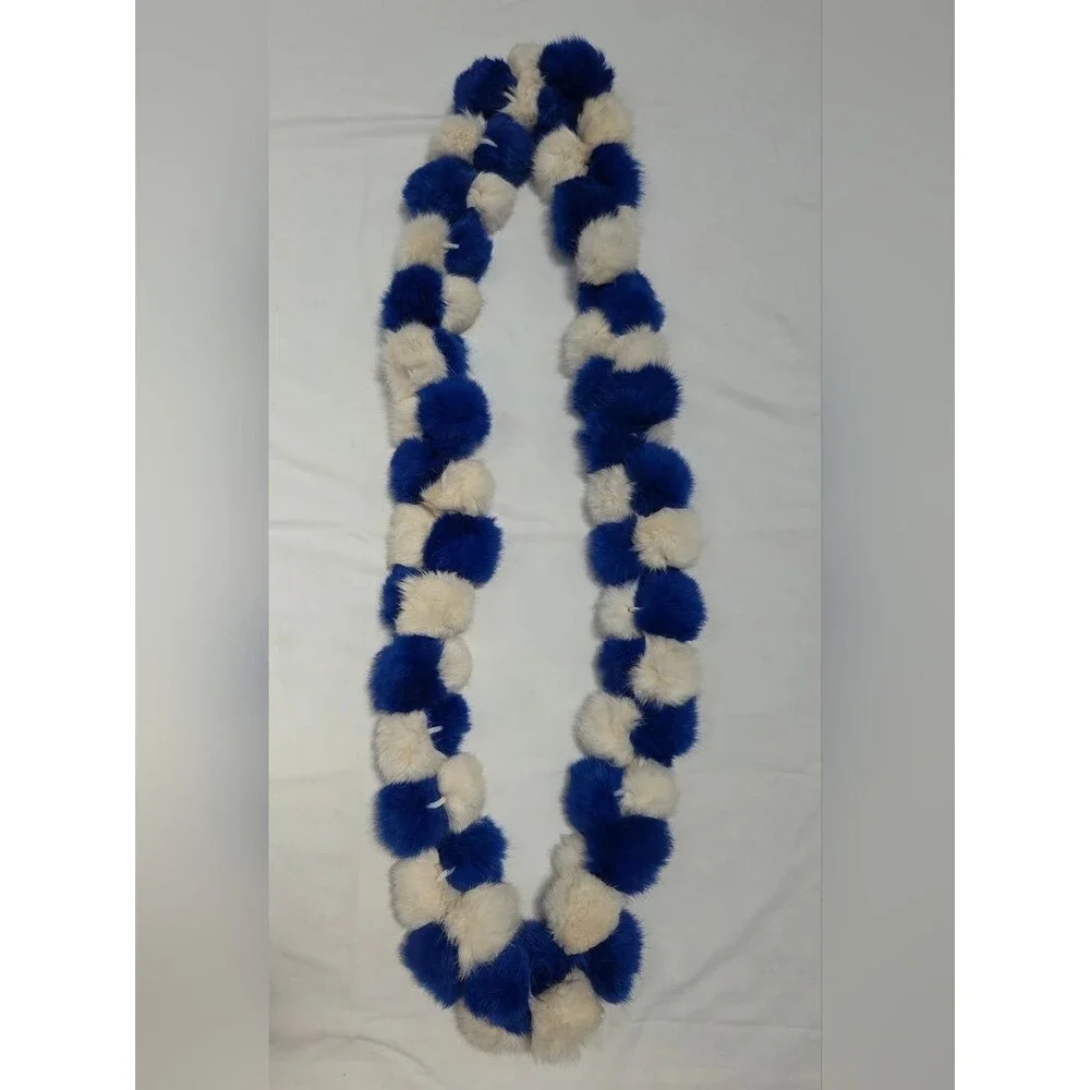 Cejon Rabbit Fur Pom Pom Infinity Scarf - Picture 1 of 7